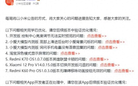 小米澎湃OS再次公布进展通报：排查大模型，第二批机型也推送了